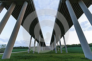 Hungarian M6 highway with tunel