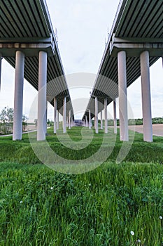 Hungarian M6 highway with tunel