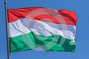 Hungarian national flag. Hungary. HU