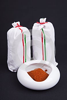 Hungarian paprika powder, a very tastefully seasoning for food