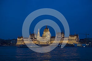 Hungarian Parliament Building by night