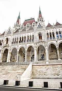 Hungarian parliament building in Budapest, Hungary, cultural her