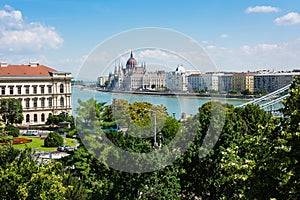 Hungarian parliament building Budapest scenic view