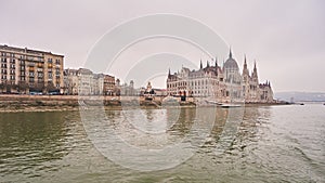 Hungarian Parliament building in city Budapest.