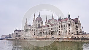 Hungarian Parliament building in city Budapest in Hungary.