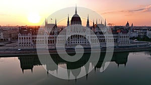 Hungarian Parliament Building with the Danube river