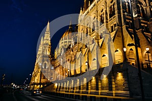 The Hungarian Parliament Building National Assembly of Hungary night shoot