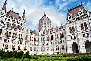Hungarian parliament building - Orszaghaz in Budapest, Hungary photo