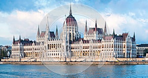 The Hungarian Parliament Building panorama