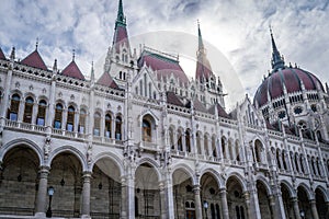 Hungarian Parliament building at sunrise in Budapest