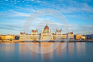 Hungarian Parliament building at Sunset