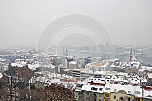 Hungarian Parliament Building, winter view