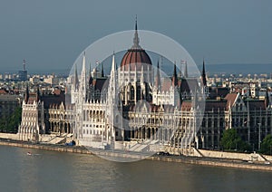 Hungarian Parliament by the Danube River photo