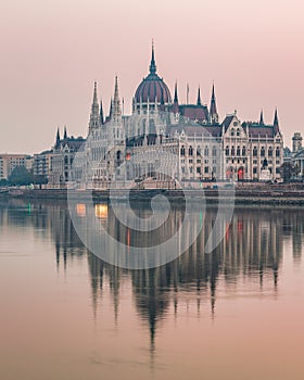 Hungarian Parliament in the morning