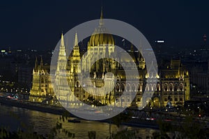 Hungarian Parliament at night