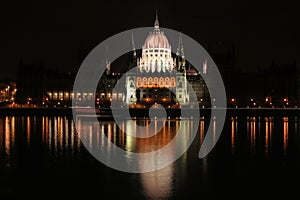 Hungarian Parliament at night