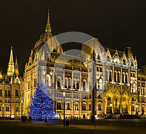 Hungarian Parliament at night