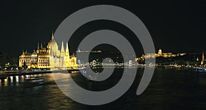 Hungarian Parliament at night