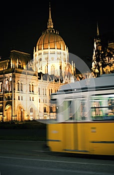 Hungarian Parliament at night