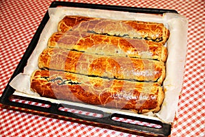 Hungarian rolled christmas cake aka beigli or bejgli