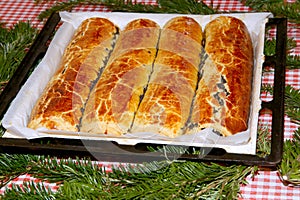 Hungarian rolled christmas cake aka beigli or bejgli