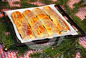 Hungarian rolled christmas cake aka beigli or bejgli