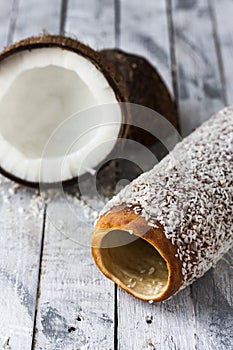 Hungarian a round loaf with coconut