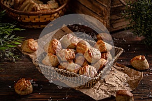 Hungarian scones with pork crackling