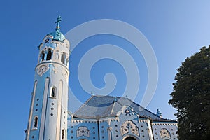 The Hungarian Secessionist Catholic cathedral or the Blue Church in the old town in Bratislava, Slovakia