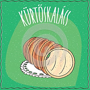 Hungarian spit cake known as kurtosh kalach