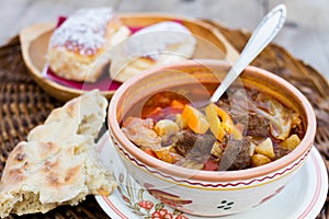 hungarian traditional food, goulash soup