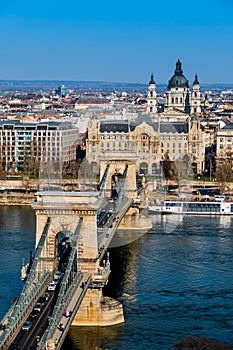 Hungary, budapest, chain bridge
