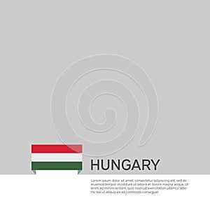 Hungary flag background. State patriotic hungarian banner, cover. Document template with hungary flag on white background.