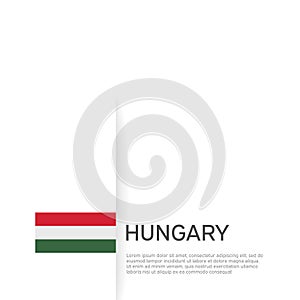 Hungary flag background. State patriotic hungarian banner, cover. Document template with hungary flag on white background.