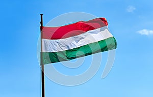 Hungary flag on the mast photo