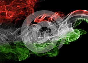 Hungary flag smoke