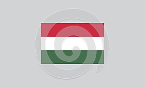 Hungary flag vector illustration Flag icon Standard color Standard size red white green