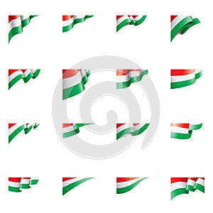 Hungary flag, vector illustration on a white background photo