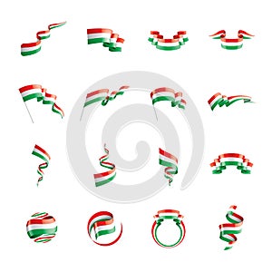 Hungary flag, vector illustration on a white background