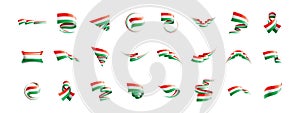 Hungary flag, vector illustration on a white background