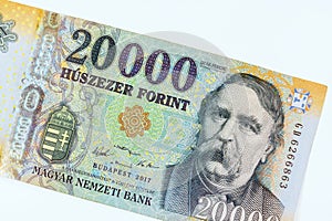 Hungary has banknote with a portrait of Ferenc Deak de Kehida renowned Hungarian statesman, which has cash value of