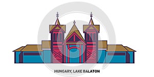 Hungary, Lake Balaton, Travels Landsmark travel landmark vector illustration