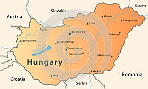 Hungary map photo