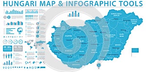 Hungary Map - Info Graphic Vector Illustration