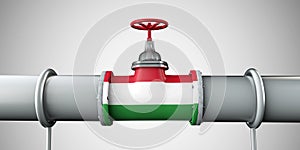 Hungary oil and gas fuel pipeline. Oil industry concept. 3D Rendering