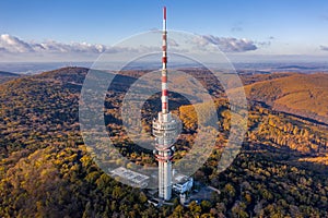 Hungary - Pecs TV tower with Mecsek hills