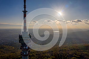 Hungary - Pecs TV tower with Mecsek hills