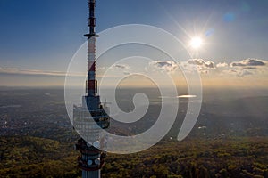 Hungary - Pecs TV tower with Mecsek hills