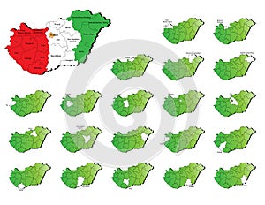 Hungary provinces maps
