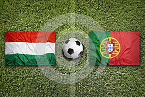 Hungary vs. Portugal on soccer field